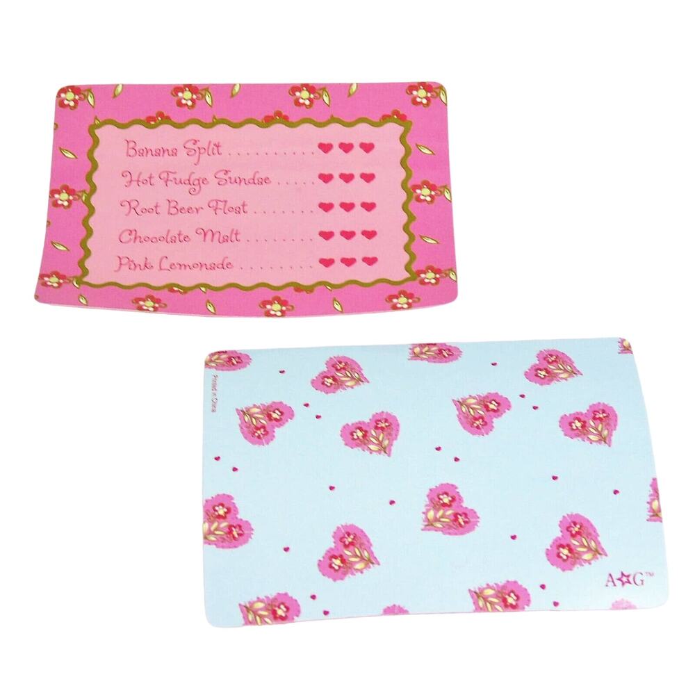 American Girl Menu Placement Reversible Sweet Treats 1Pc Ice Cream Parlor Bistro